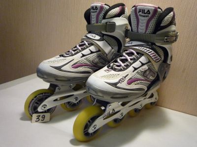 Лот: 20616061. Фото: 1. Раз: 39/25 - Fila Alu Wave - PU... Роликовые коньки, скейтборды, самокаты