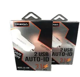 Лот: 21373454. Фото: 1. АЗУ TREQA CS-208, 2USB+кабель... Другое (оснащение, оборудование, аксессуары)