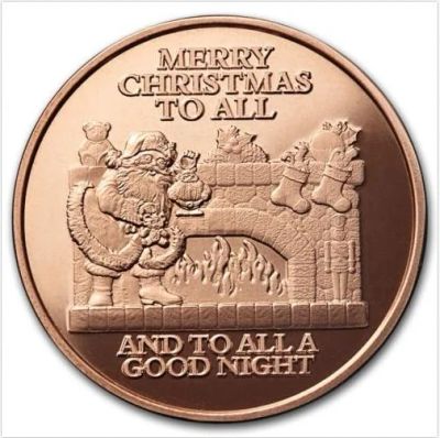 Лот: 9941009. Фото: 1. Монетовидный жетон "С Рождеством... Другое (значки, медали, жетоны)