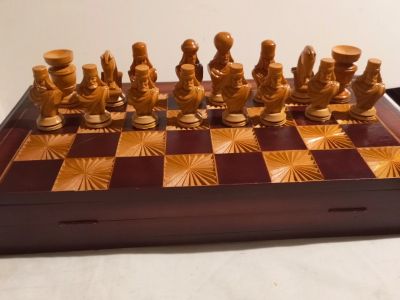 Лот: 24374238. Фото: 1. Шахматы деревянные ручной работы... Другое (коллекционирование, моделизм)