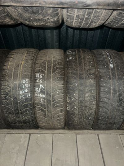 Лот: 24895234. Фото: 1. (4шт)185-65-15 Bridgestone ice... Шины