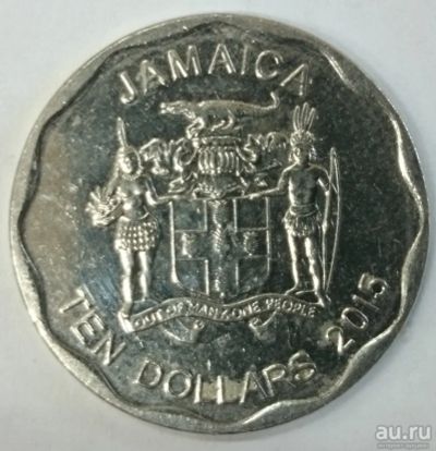 Лот: 17266212. Фото: 1. Монета Ямайка 10 долларов 2015г. Америка