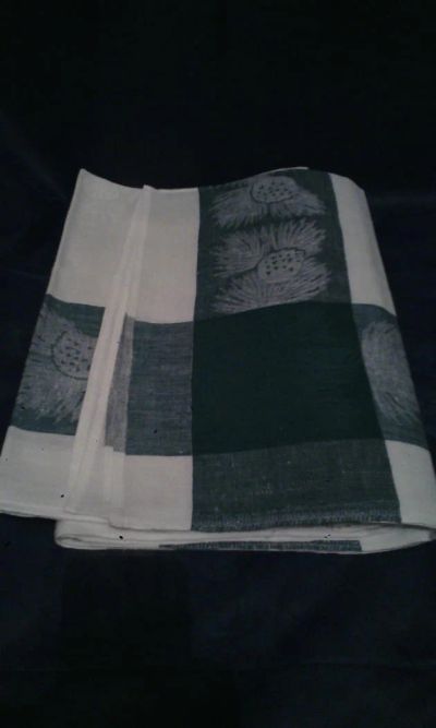 Лот: 7396598. Фото: 1. Скатерть полульняная (зеленый... Скатерти, салфетки