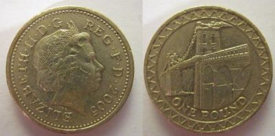 Лот: 166770. Фото: 1. Монета 1 Английский фунт (British... Европа