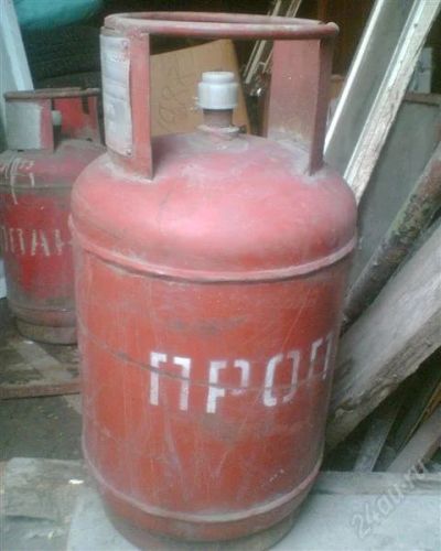 Лот: 1026460. Фото: 1. Газовый баллон 27 литров. Печи для бани, сауны