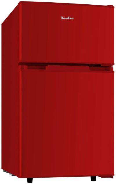 Лот: 19022262. Фото: 1. Холодильник Tesler RCT-100 Red. Холодильники, морозильные камеры