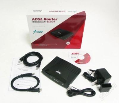 Лот: 1048120. Фото: 1. ADSL Modem Acorp ADSL LAN120 AnnexB... Проводные модемы