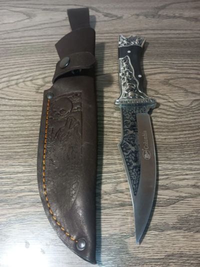 Лот: 23603267. Фото: 1. Кованый подарочный нож для охотника... Столовые приборы, ножи