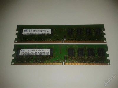 Лот: 1354417. Фото: 1. Память DDR2 2*2Gb PC6400 800MHz... Оперативная память