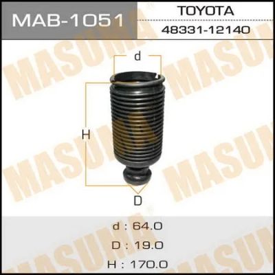 Лот: 18593942. Фото: 1. Пыльник стоек masuma MAB-1051. Ходовая, подвеска, рулевое управление