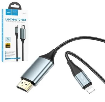 Лот: 21245599. Фото: 1. Кабель Lightning - HDMI Hoco UA15... Дата-кабели, переходники