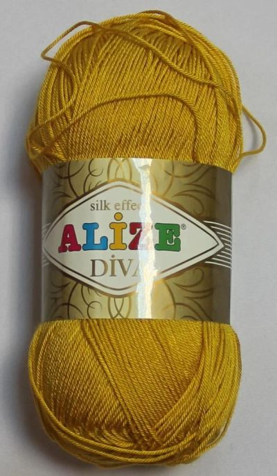 Лот: 11167535. Фото: 1. Пряжа Alize Diva цв-488 100г-350м... Ткани, нитки, пряжа