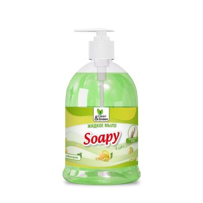 Лот: 20583376. Фото: 1. Жидкое мыло "Soapy" эконом "Зеленая... Бытовая химия