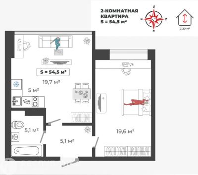 Лот: 21545047. Фото: 1. Продажа Квартира Абакан, Авиаторов... Квартиры, студии