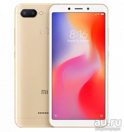 Лот: 18096375. Фото: 1. Xiaomi Redmi 6 3/32 (золотой). Смартфоны