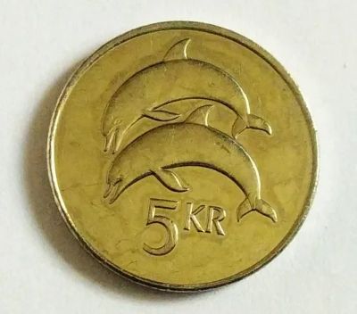 Лот: 25605731. Фото: 1. Исландия 5 крон 2008 последний... Европа