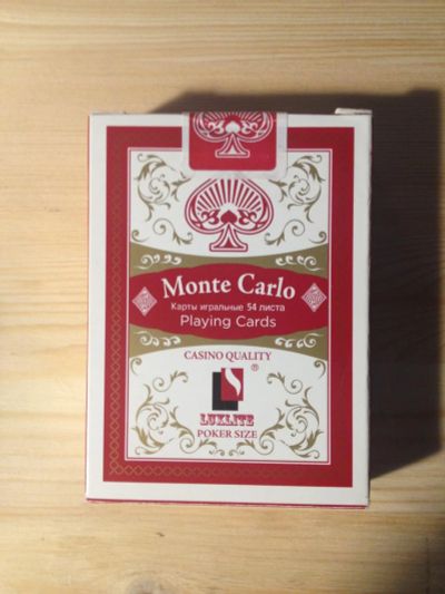 Лот: 7603986. Фото: 1. Карты игральные «MONTE CARLO». Настольные игры, карты
