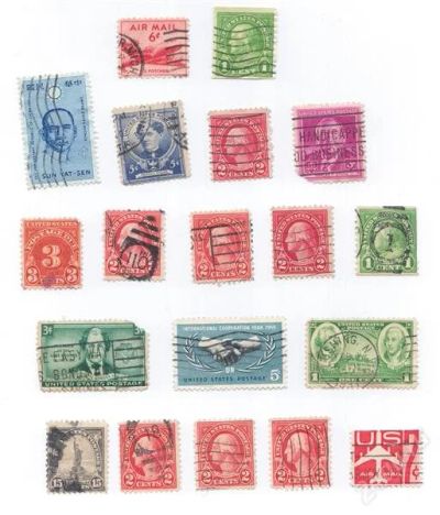 Лот: 757972. Фото: 1. С 1 рубля!!! 19 разных марок США... Марки