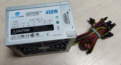 Лот: 19489198. Фото: 1. Блок питания ATX PowerCool 450... Корпуса, блоки питания