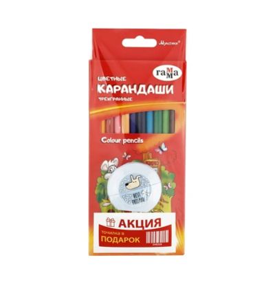 Лот: 20554571. Фото: 1. Карандаши 12цв. Гамма "Мультики... Ручки, карандаши, маркеры