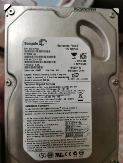 Лот: 19196579. Фото: 1. Жёсткий диск 120gb. Жёсткие диски (HDD)