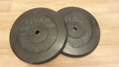 Лот: 6884552. Фото: 1. Диски Titan Barbell 20 кг - 2... Штанги, блины