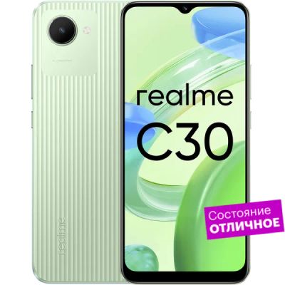 Лот: 22221154. Фото: 1. Смартфон realme C30 64GB Зеленый... Смартфоны