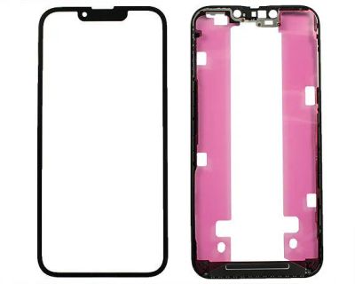 Лот: 20885469. Фото: 1. Стекло + рамка + OCA iPhone 13... Дисплеи, дисплейные модули, тачскрины