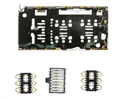 Лот: 22560401. Фото: 1. Коннектор SIM + MMC Samsung A750F... Шлейфы, разъёмы