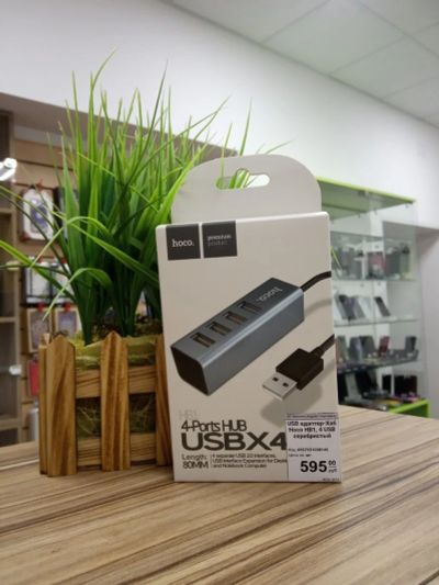 Лот: 13017042. Фото: 1. Концентратор USB 2.0 HUB Hoco... Платы расширения, контроллеры, доп. порты