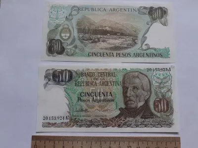 Лот: 21541177. Фото: 1. Аргентина 50 песо 1983 год (люкс... Азия
