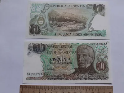 Лот: 25370869. Фото: 1. Аргентина 50 песо 1983 год (люкс... Америка