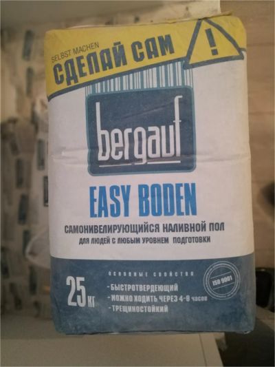 Лот: 11157260. Фото: 1. bergauf easy boden 25кг. Смеси, шпатлевки, цемент