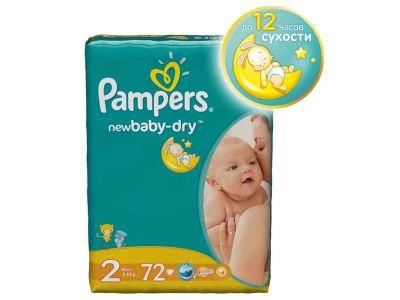 Лот: 5762891. Фото: 1. Подгузники Pampers New Baby Dry... Детская гигиена