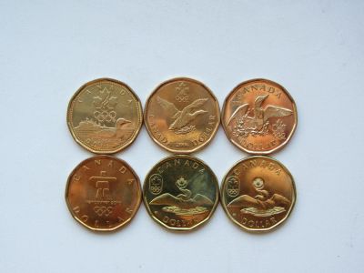 Лот: 4471010. Фото: 1. Канада , набор из 6 монет 1 доллар... Америка