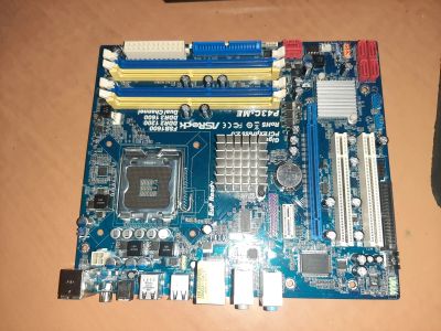 Лот: 16667401. Фото: 1. Материнка глючная ASRock P43C-ME. Материнские платы