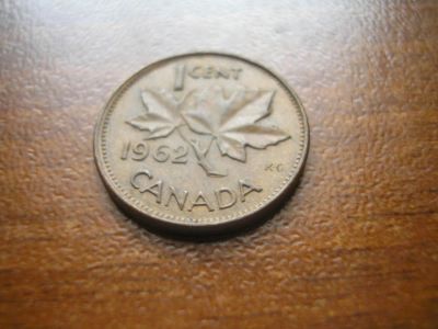 Лот: 8234298. Фото: 1. 1 цент 1962 года. Канада. Америка