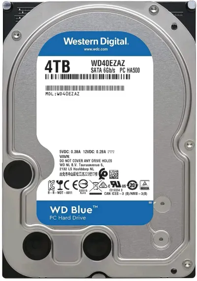 Лот: 19569939. Фото: 1. Жёсткий диск 4 ТБ WD Blue (WD40EZAZ... Жёсткие диски