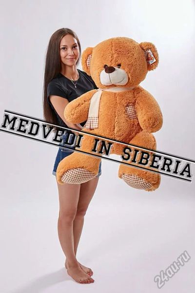 Лот: 5794048. Фото: 1. Большой плюшевый мишка, медведь... Мягкие