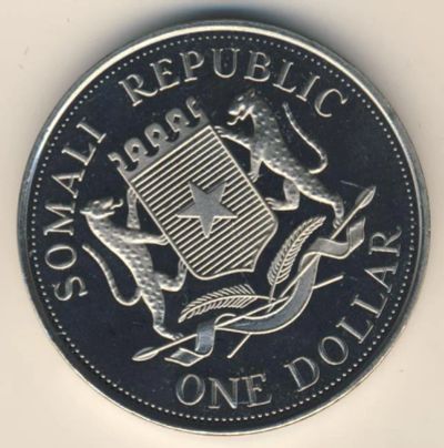 Лот: 6909867. Фото: 1. 1 доллар Сомали 2006. Европа