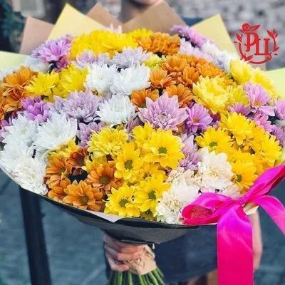 Лот: 15296405. Фото: 1. Шикарный, пышный букет из кустовых... Свежие цветы
