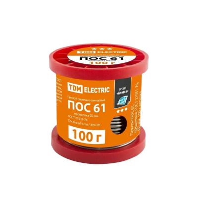 Лот: 24415126. Фото: 1. Припой POS61, проволка, TDM Electric... Электроды, проволока для сварки