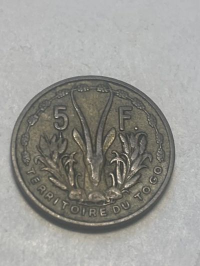 Лот: 19307754. Фото: 1. Того 5 франков, 1956. Африка