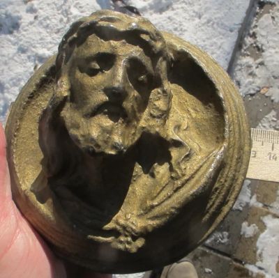 Лот: 10696310. Фото: 1. бронзовый бюст Иисуса Христа... Предметы интерьера и быта