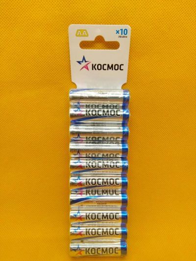 Лот: 11279779. Фото: 1. Батарейка Космос Alkaline, AA... Батарейки, аккумуляторы, элементы питания