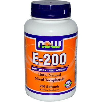 Лот: 3321409. Фото: 1. витамин Е, NOW - E-200 Mixed Tocopherols... Спортивное питание, витамины