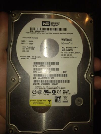 Лот: 16324563. Фото: 1. Жесткий диск Western Digital 200Gb. Жёсткие диски (HDD)