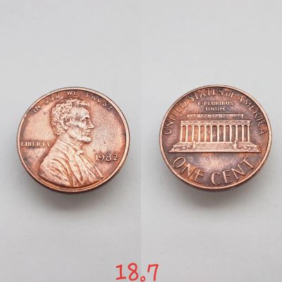 Лот: 15638619. Фото: 1. монета США 1 цент, 1982г. Lincoln... Америка