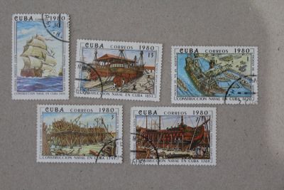Лот: 24962498. Фото: 1. Марки Куба 1980 года. Корабли... Марки