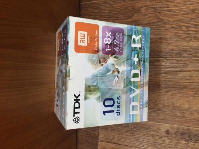 Лот: 5802494. Фото: 1. Диски TDK DVD+R, упаковка 10 шт... CD, DVD, BluRay